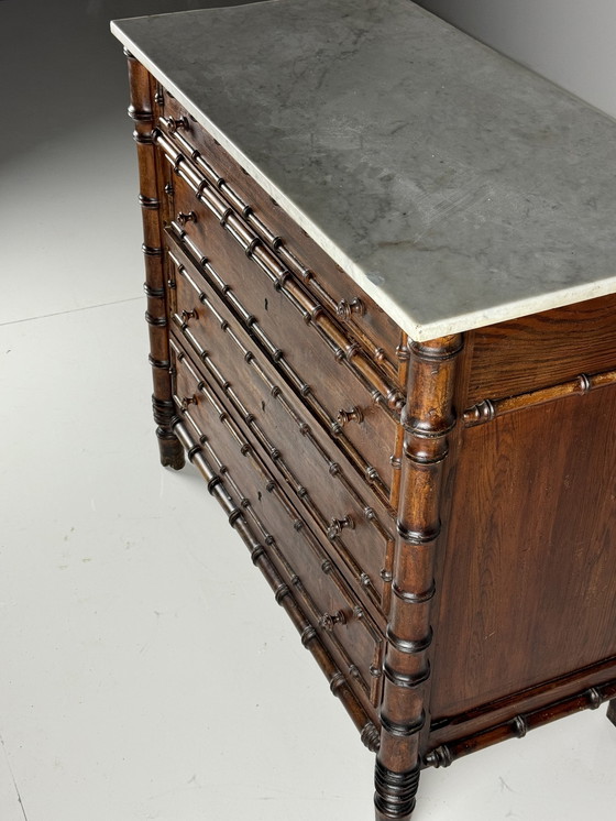 Image 1 of Faux Bamboo Commode 1900