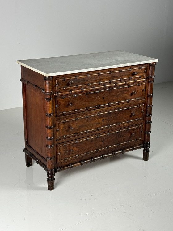 Image 1 of Faux Bamboo Commode 1900