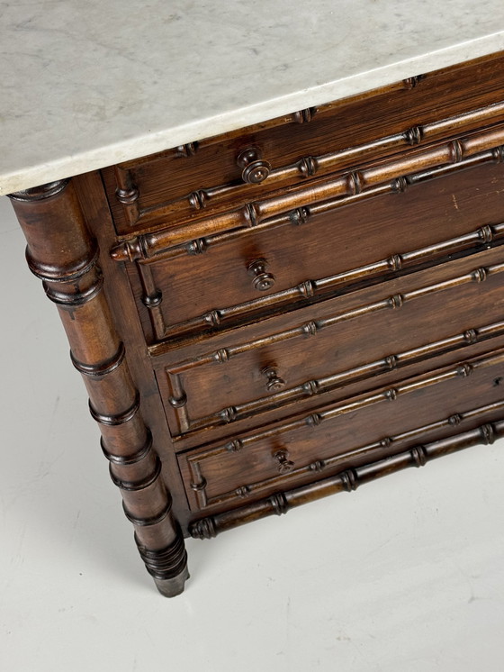 Image 1 of Faux Bamboo Commode 1900