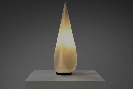 Image 1 of Grande lampada da tavolo a piramide in vetro di Murano di Lino Tagliapietra, Italia