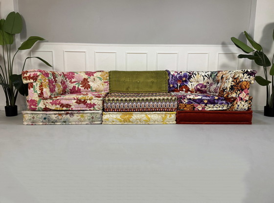 Image 1 of Roche Bobois Mah Jong Designer Sofa Fabric Couch Mahjong