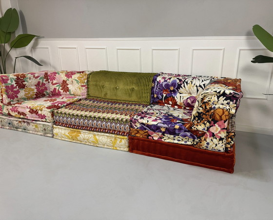 Image 1 of Roche Bobois Mah Jong Designer Sofa Fabric Couch Mahjong