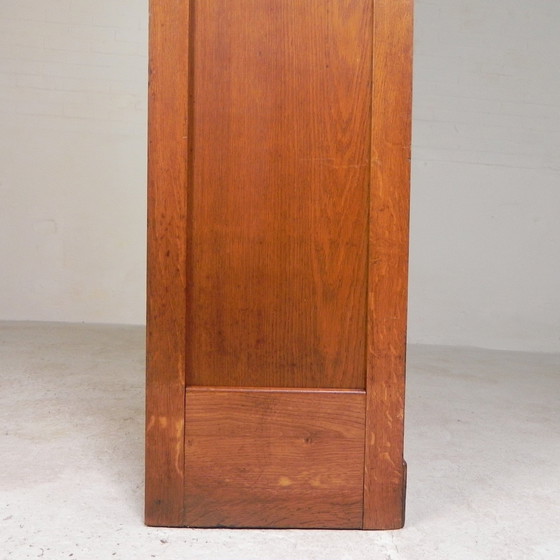 Image 1 of Caja de persiana enrollable de roble con 2 contraventanas, 181 cm de alto