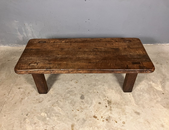 Image 1 of Tavolino da caffè vintage in rovere rustico