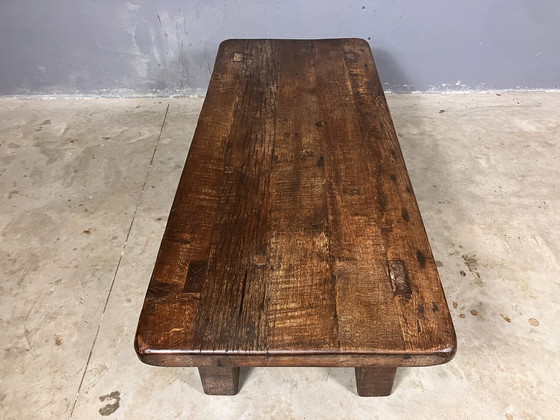 Image 1 of Tavolino da caffè vintage in rovere rustico