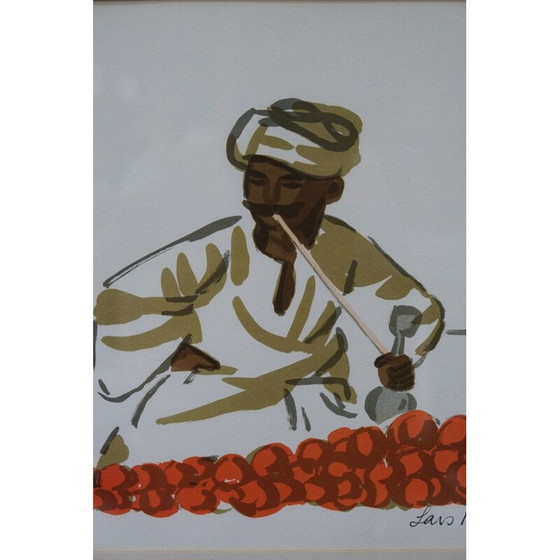 Image 1 of Vintage modern lithograph by Lars Norrman, Sweden 1970