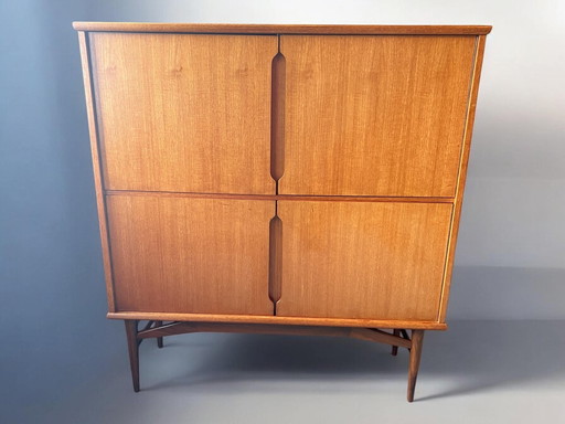 Borge Mogensen Highboard For Fredericia Stolefabrik Denmark 1960s - Danish Modern Design Chest of Drawers Teak On Oak Base