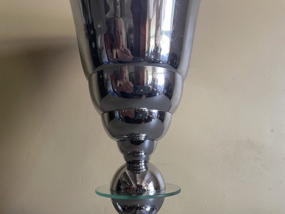 Image 1 of Chrome Table Lamp Uplight Art Deco 1930s French