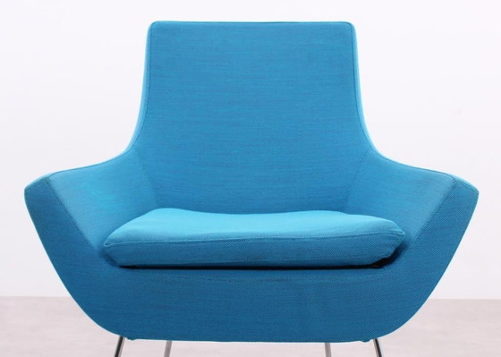 Image 1 of 2X Swedese Happy Easy Low Back Armchair Blue