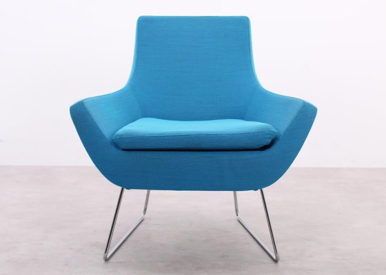 Image 1 of 2X Swedese Happy Easy Low Back Armchair Blue