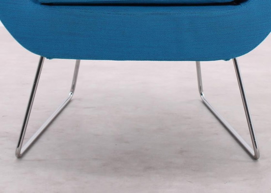 Image 1 of 2X Swedese Happy Easy Low Back Armchair Blue