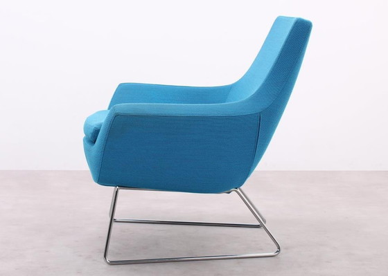 Image 1 of 2X Swedese Happy Easy Low Back Armchair Blue