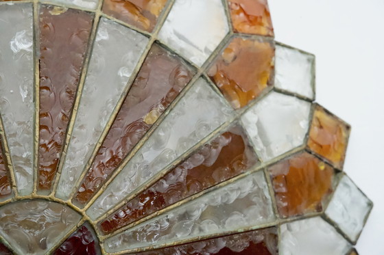 Image 1 of Enorme lampada da soffitto rotonda in vetro di Murano di Poliarte, Italia, anni '70.