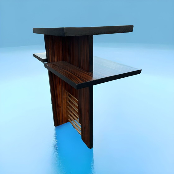 Image 1 of Art Deco Macassar Ebony Pedestal Table