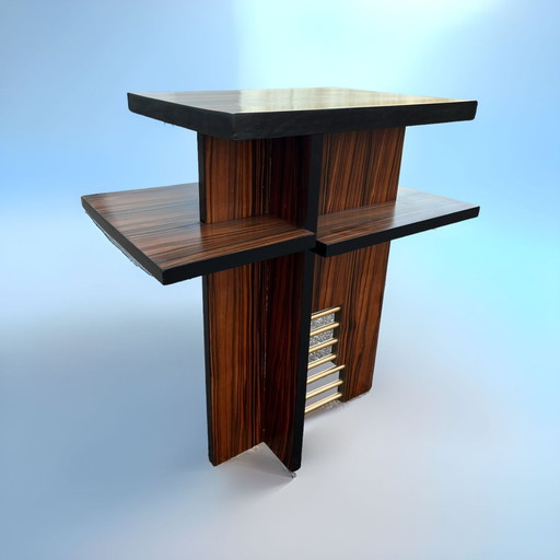 Art Deco Macassar Ebony Pedestal Table