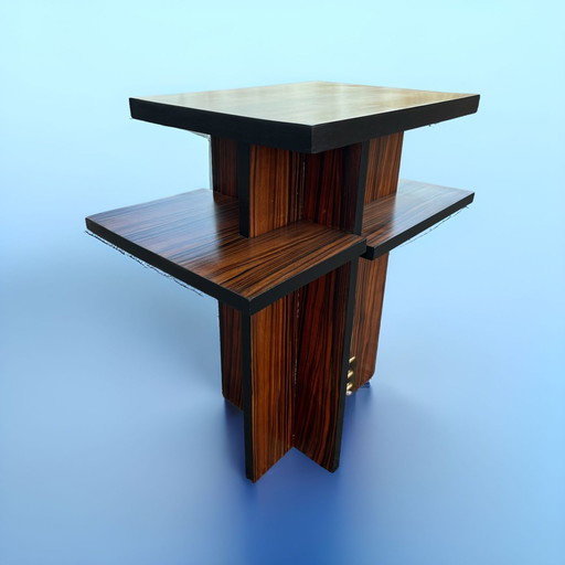 Art Deco Macassar Ebony Pedestal Table