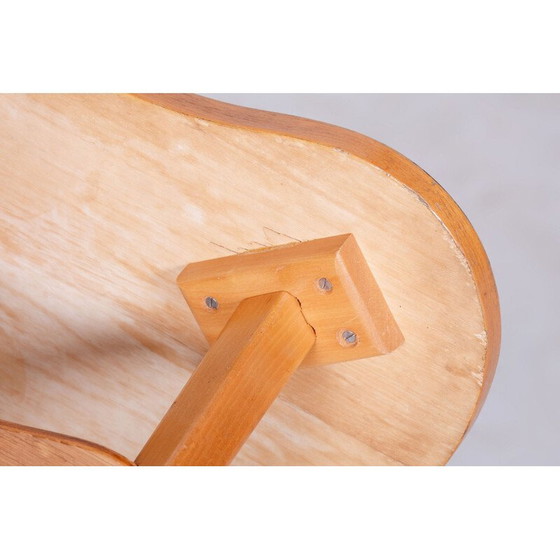 Image 1 of Vintage beech side table, Czechoslovakia 1959