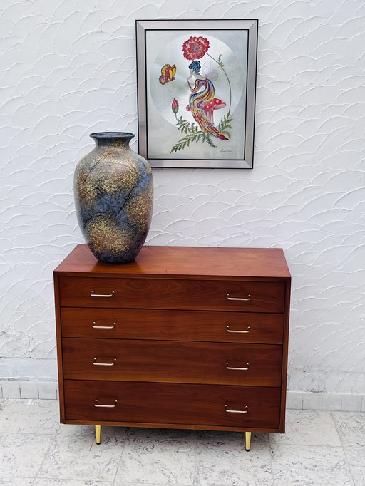 Teak chest of drawers