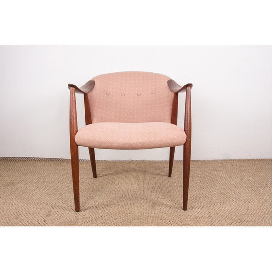 Image 1 of Pair of vintage Tyrol teak and fabric armchairs designed by Gerhard Berg for Westnofa, Norway 1960