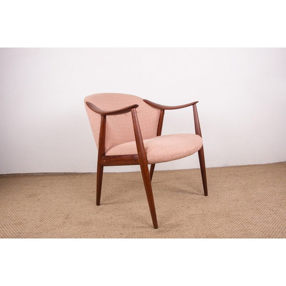 Image 1 of Pair of vintage Tyrol teak and fabric armchairs designed by Gerhard Berg for Westnofa, Norway 1960