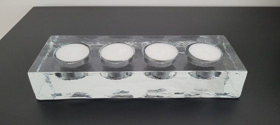 Image 1 of Vintage Pressed Glass Candlestick