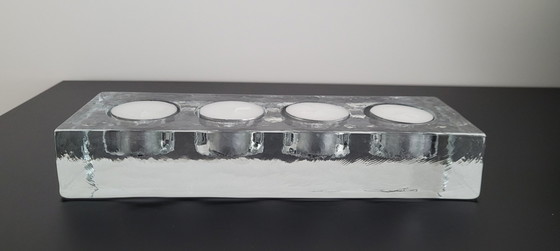 Image 1 of Vintage Pressed Glass Candlestick