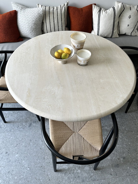 Image 1 of Travertine dining table