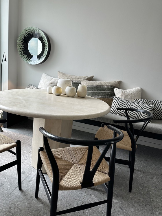 Image 1 of Travertine dining table