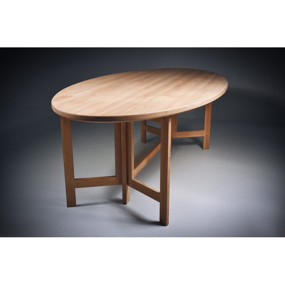Image 1 of Vintage limed pine table by Olle Pira, Sweden 1960