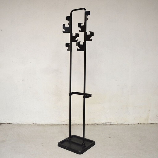 Vintage Manade coat rack with umbrella stand by Jean Pierre Vitrac, 1970