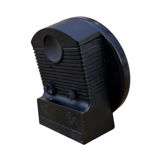 Image 1 of Vintage black plastic electric alarm clock for Libra, Germany 1980