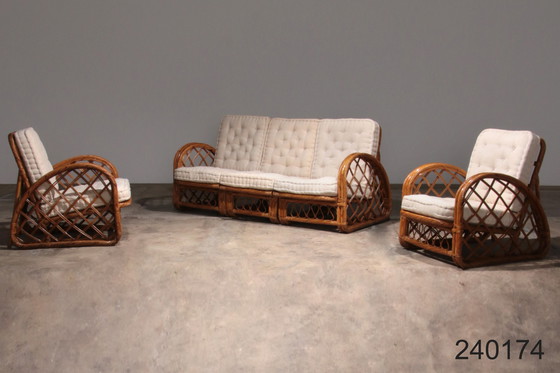 Image 1 of Set de salon en bambou vintage français