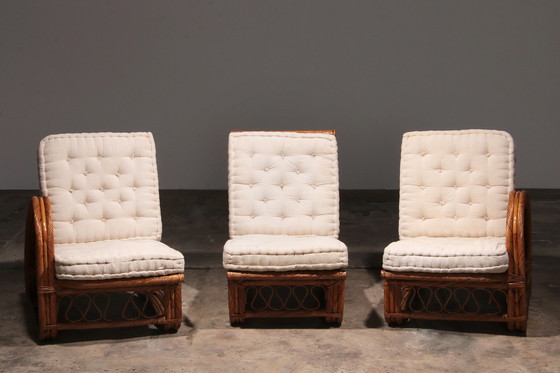 Image 1 of Set de salon en bambou vintage français