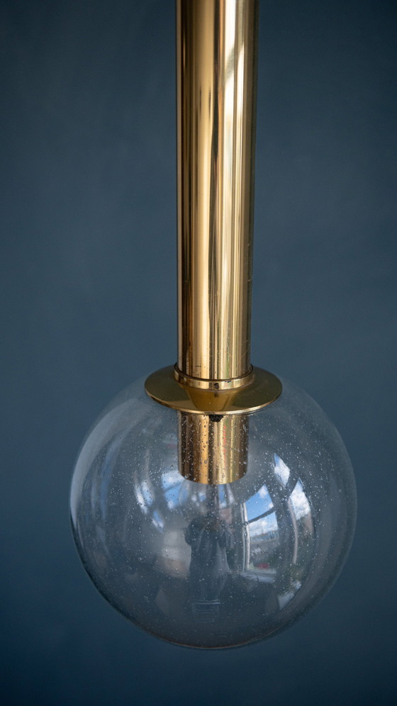 Image 1 of  Stylish Glashütte Limburg 1970'S Brass Ceiling Lamp