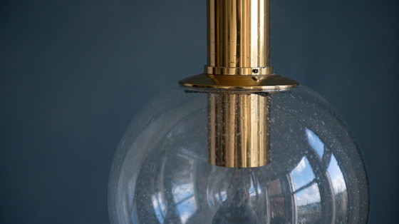 Image 1 of  Stylish Glashütte Limburg 1970'S Brass Ceiling Lamp