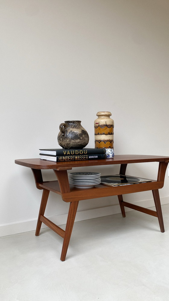 Image 1 of Vintage Wooden Coffee Table With Reversible Top