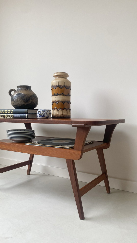 Image 1 of Vintage Wooden Coffee Table With Reversible Top