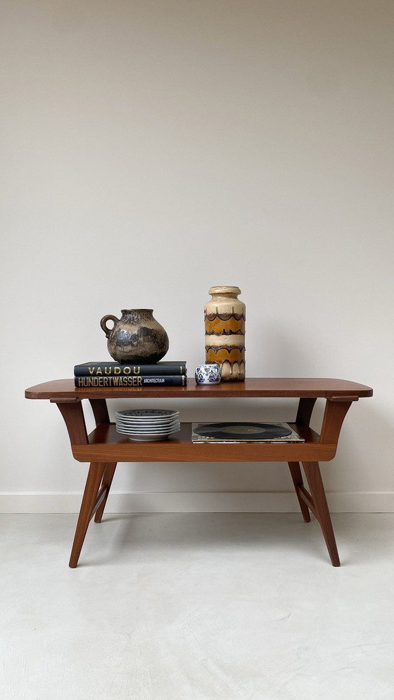 Image 1 of Vintage Wooden Coffee Table With Reversible Top