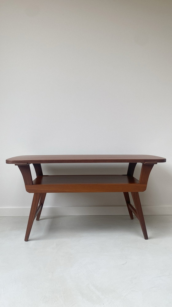 Image 1 of Vintage Wooden Coffee Table With Reversible Top