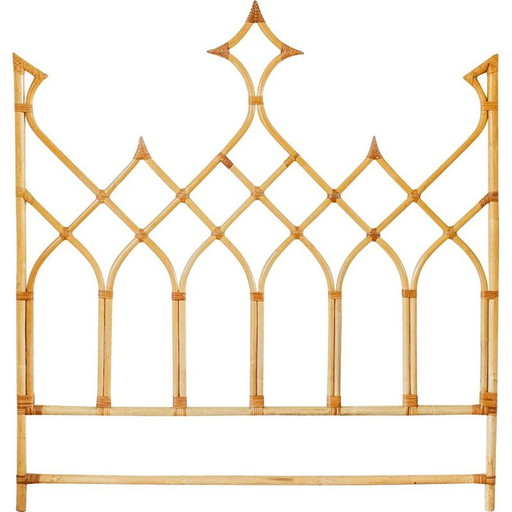 Vintage bamboo double headboard, 1970