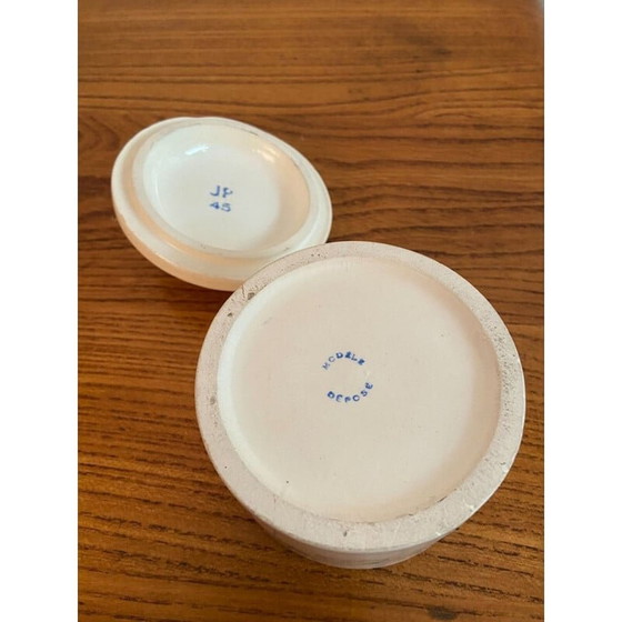 Image 1 of Pair of vintage powder boxes by Sonia Delaunay for Jean Patou, 1930