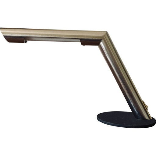 Vintage steel table lamp by Nanda Vigo for Arredoluce, Italy 1970