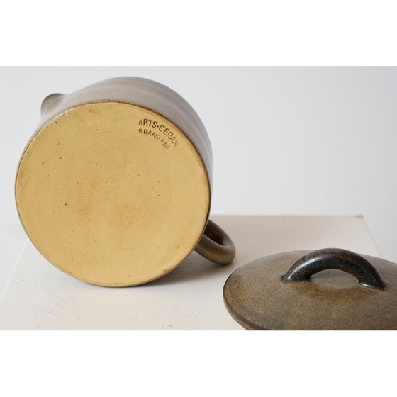 Image 1 of Vintage glazed ceramic pot by Michel and Denise Pointu, 1960