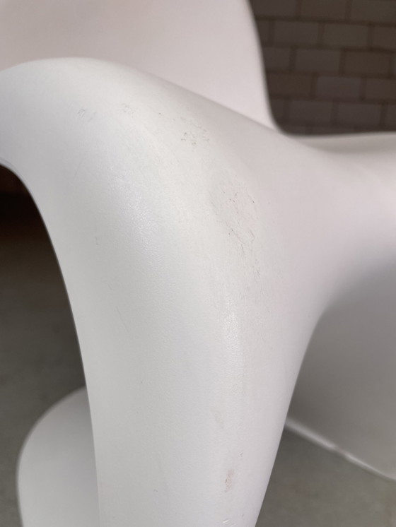 Image 1 of 4x Vitra Verner Panton S chair blanc