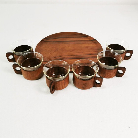 Image 1 of Vintage teak coffee and tea set by Schott and Gen Mainz, Germany 1970
