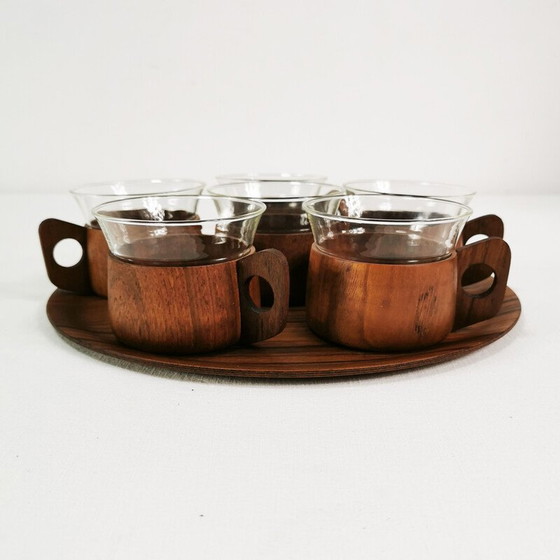 Image 1 of Vintage teak coffee and tea set by Schott and Gen Mainz, Germany 1970