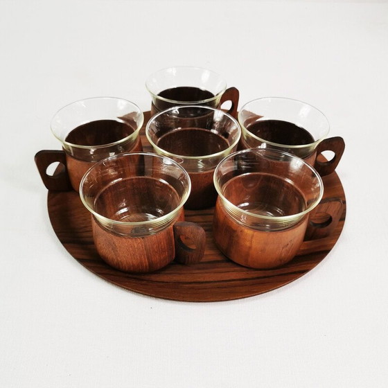 Image 1 of Vintage teak coffee and tea set by Schott and Gen Mainz, Germany 1970