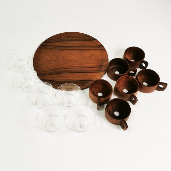 Image 1 of Vintage teak coffee and tea set by Schott and Gen Mainz, Germany 1970