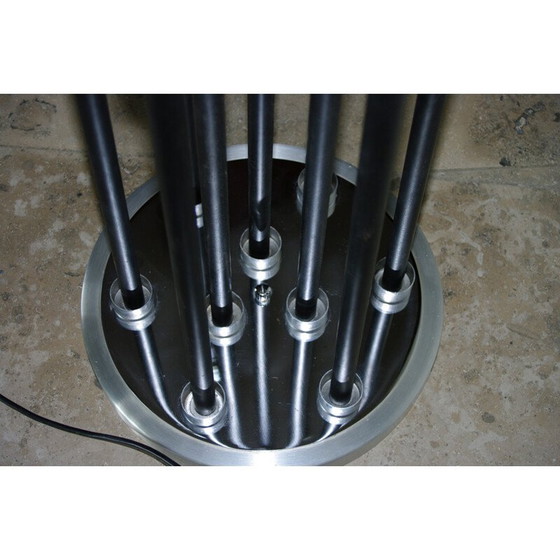 Image 1 of Lampada da terra vintage in alluminio spazzolato, 1970