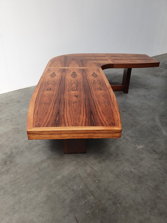 Image 1 of rosewood organic curved coffee table 1970s